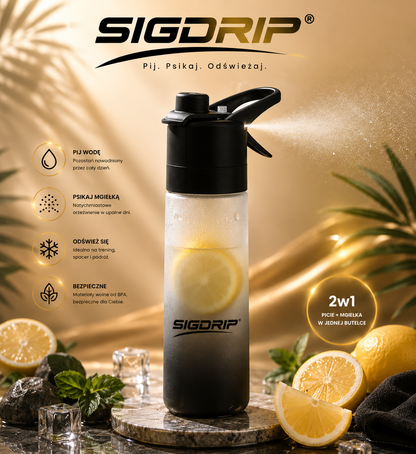 SIGDRIP® MISTFLOW™ – Butelka 2w1 z Mgiełką Chłodzącą