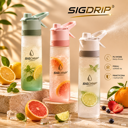 SIGDRIP® MISTFLOW™ – Butelka 2w1 z Mgiełką Chłodzącą